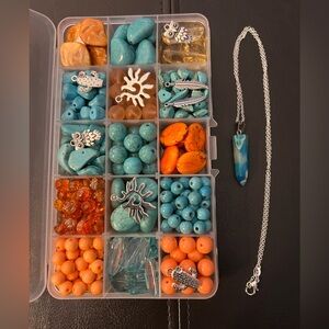 Craft Beads, TURQUOISE & CORAL, Jewelry Supplies, loose bulk beads